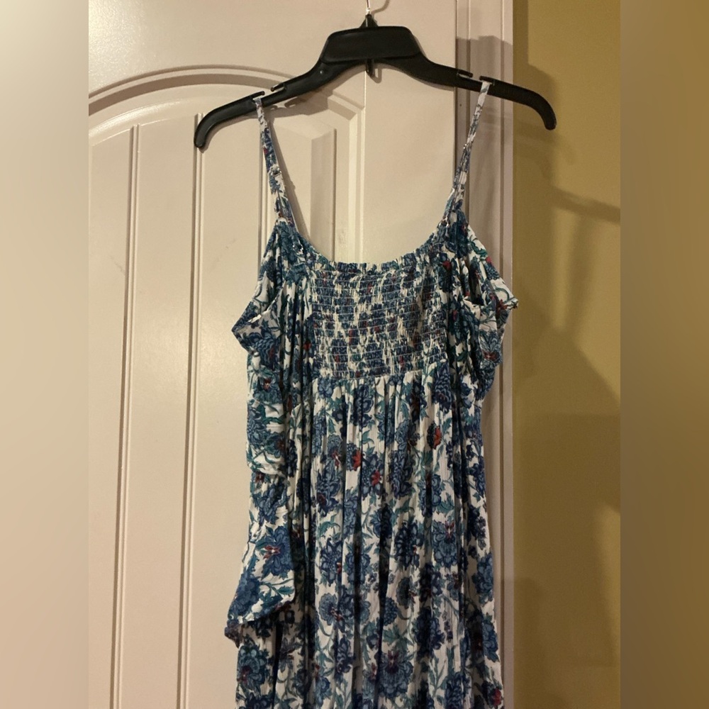 🆕ANGIE BLUE ASYMMETRICAL RUFFLED SUNDRESS (Sz S & M) - Picture 7 of 9